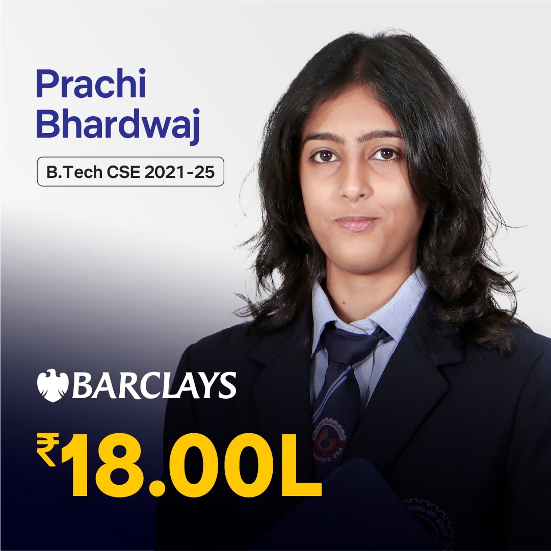 Pranchi Bhardwaj placed in BARCLAYS