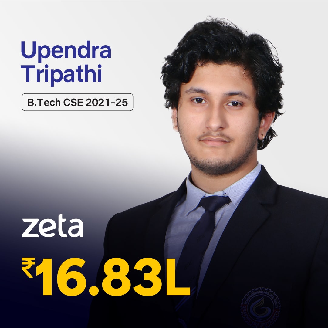 Upendra Tripathi placed in zeta