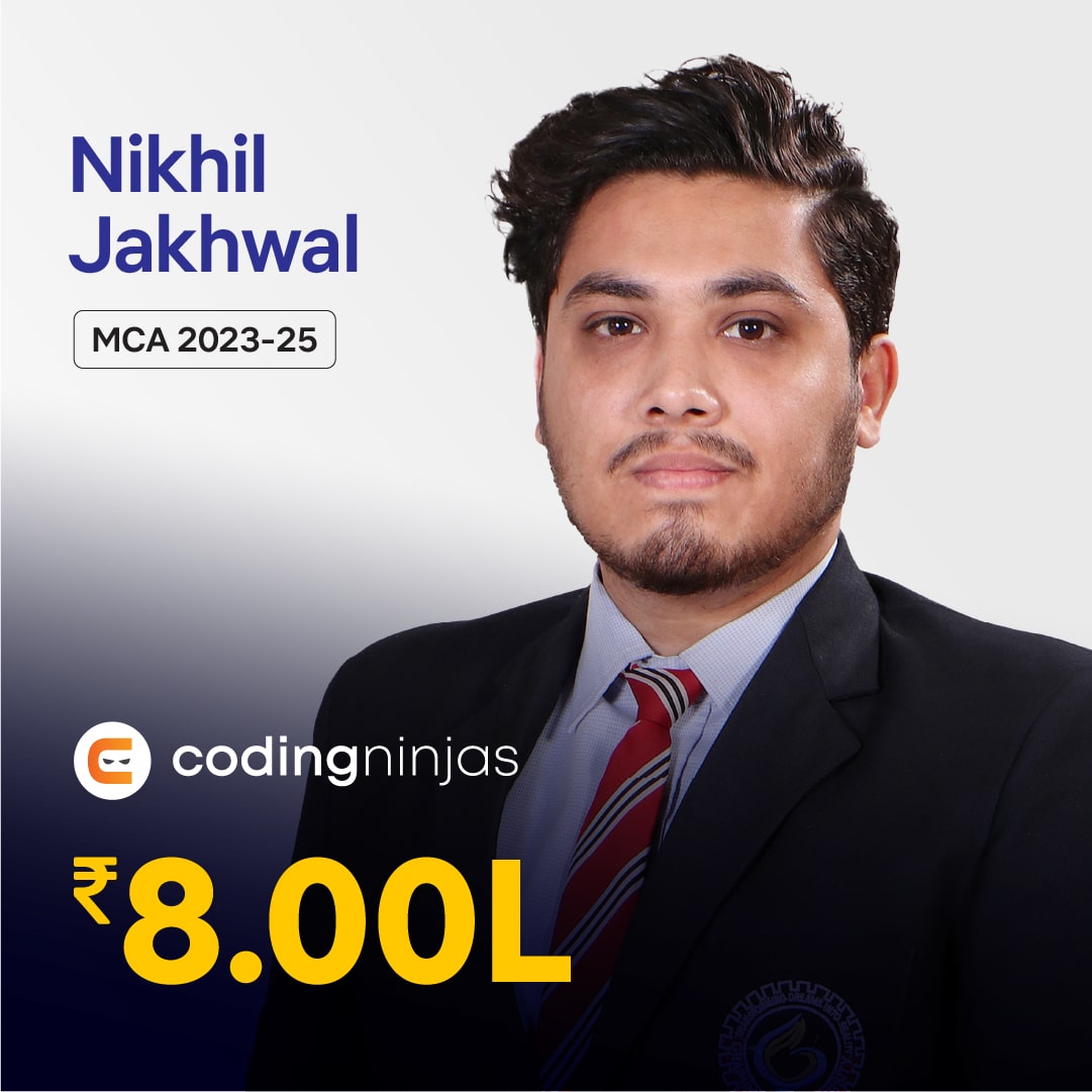 Nikhil Jakhwal placed in Codingninjas