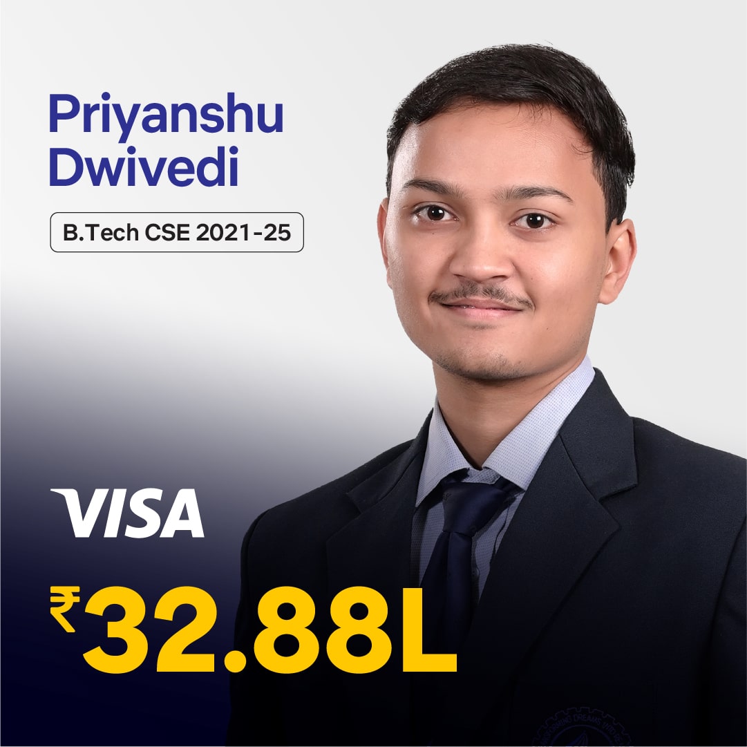 Priyanshu Dwivedi placed in VISA