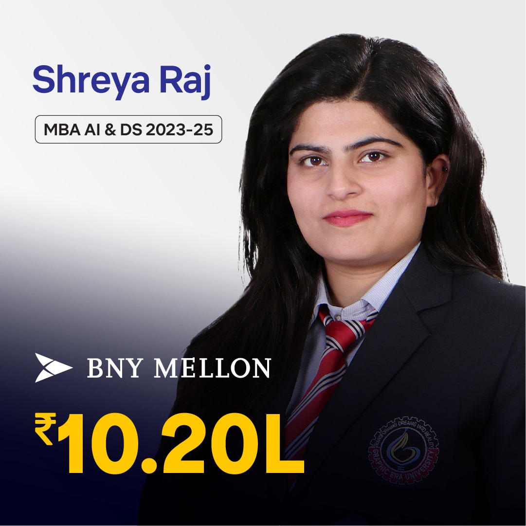Shreya Raj placed in BYN MELLON